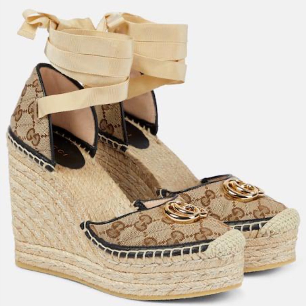 Gucci
Women's GG canvas wedge monogram espadrilles